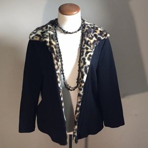 Vintage leopard-black jacket